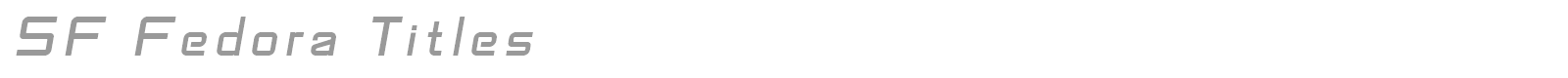 SF Fedora font preview